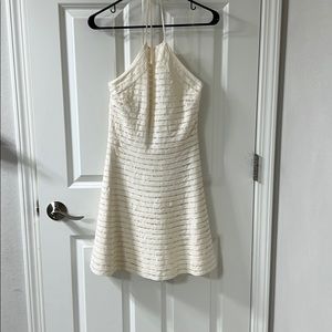 Parker XS off-white halter dress